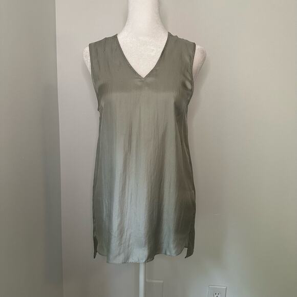 Theyskens' Theory light gray silk tank top size P - Picture 2 of 11